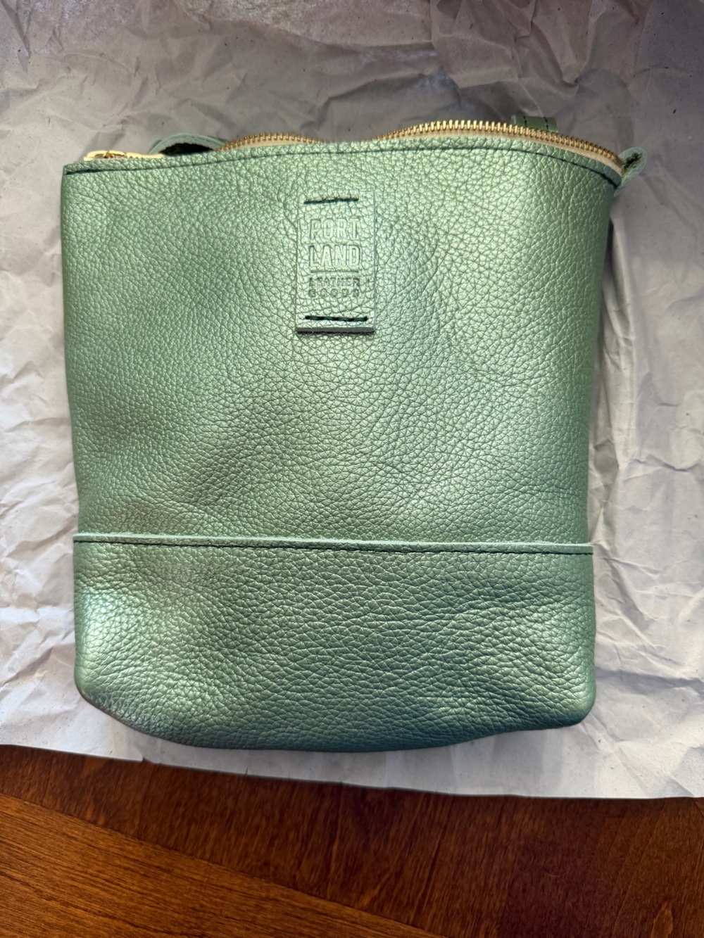 Portland Leather Goods Festival Crossbody Purse in Beetle